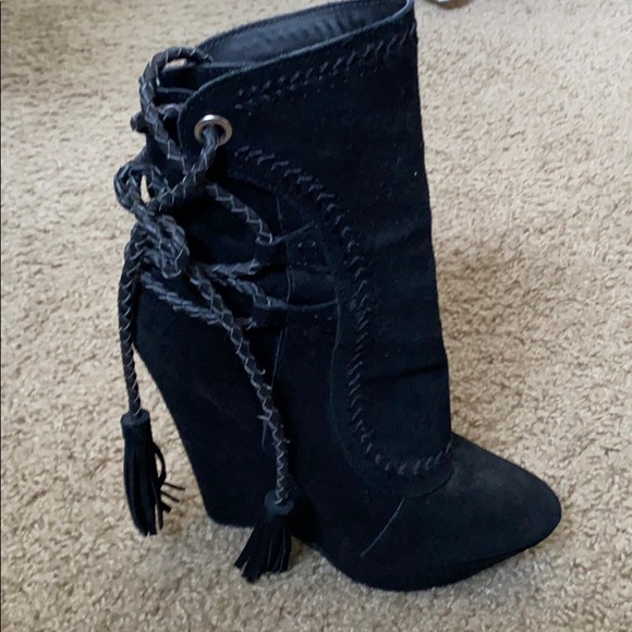 Wedge suede booties - Picture 2 of 5